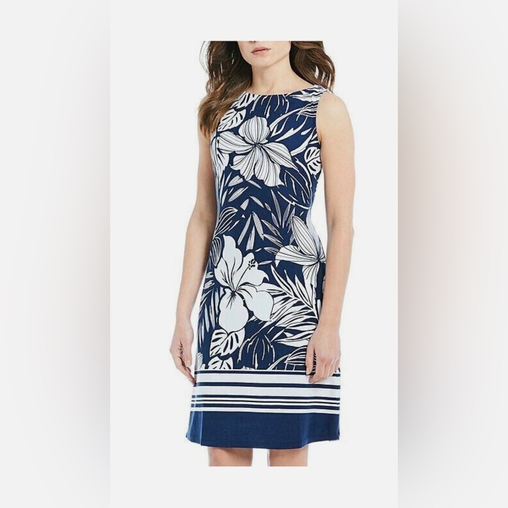 Tommy Bahama Island Navy Floral Midi Dress